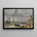 Paisaje marino con ruinas en un acantilado - Abraham Willaerts — cuadro enmarcado en la pared