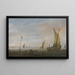 Pequeños barcos en el Zuiderzee - Abraham de Verwer — cuadro enmarcado en la pared