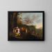 Bacchus y las ninfas en un paisaje - Abraham van Cuylenborch — cuadro enmarcado en la pared