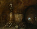 Interior of a Cave with Sculptures and a Sleeping Shepherd - Abraham van Cuylenborch — artwork view