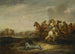 Una batalla de caballería - Abraham van der Hoef — vista de la obra