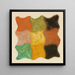 de abstracción en naranja, amarillo y verde - Augusto Giacometti — cuadro enmarcado en la pared