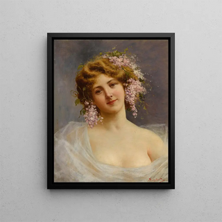 Achille Beltrame - Girl With Lilacs.webp