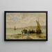 El regreso de los pescadores - Achille Dovera — cuadro enmarcado en la pared