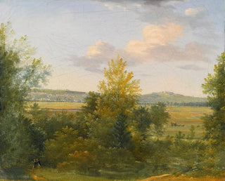 Achille Etna Michallon - Pastoral landscape with two travellers.webp