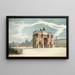 La corte del Louvre con el arco de triunfo del Carrousel - Achille La Niece — cuadro enmarcado en la pared