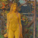 Acto femenino de pie en el jardín - Erich Erler — vista de la obra