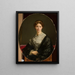 Retrato de una dama con un pañuelo de encaje - Adalbert Begas — cuadro enmarcado en la pared