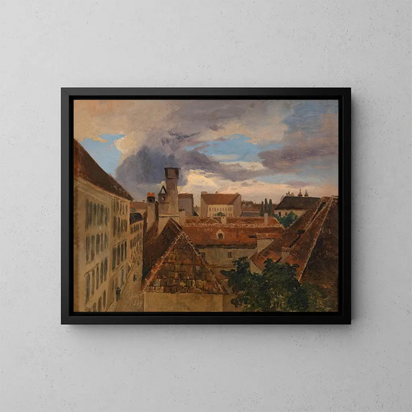 Vista en la Beatrixgasse en Viena - Adalbert Stifter — cuadro enmarcado en la pared