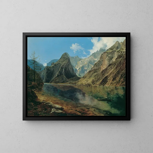 El lago Königsee con Watzmann - Adalbert Stifter — cuadro enmarcado en la pared