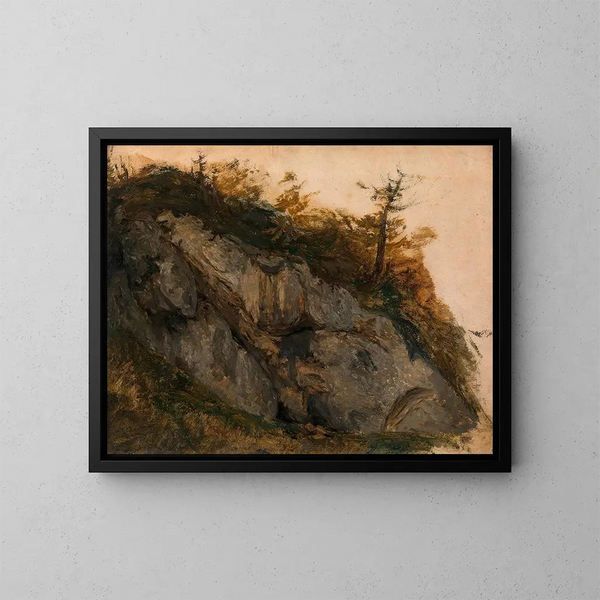 Estudio de roca en el valle de Höllen - Adalbert Stifter — cuadro enmarcado en la pared