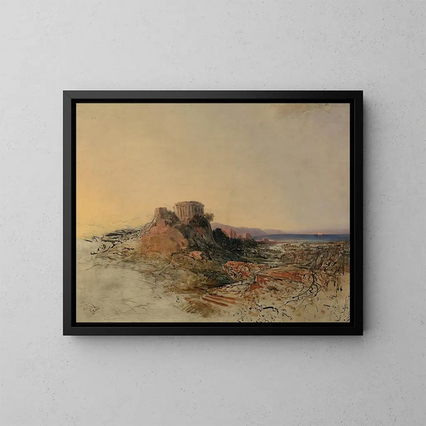Ruinas de templos griegos - Adalbert Stifter — cuadro enmarcado en la pared