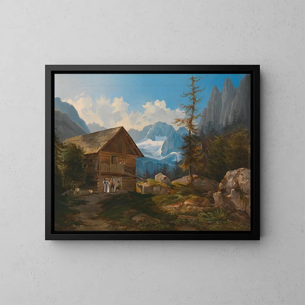 En el valle de Gosau, Alta Austria - Adalbert Stifter — cuadro enmarcado en la pared