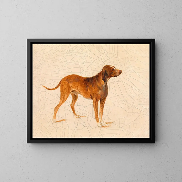 Perro de caza - Adalbert Stifter — cuadro enmarcado en la pared