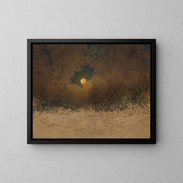 Paisaje lunar con cielo nublado - Adalbert Stifter — cuadro enmarcado en la pared