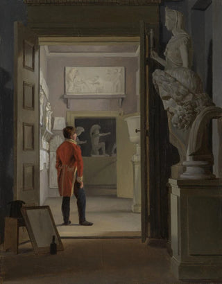 Adam August Mller - The Hall of Antiquities at Charlottenborg Palace Copenhagen.webp