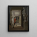 La Sala de Antigüedades en el Palacio de Charlottenborg en Copenhague - Adam August Müller — cuadro enmarcado en la pared