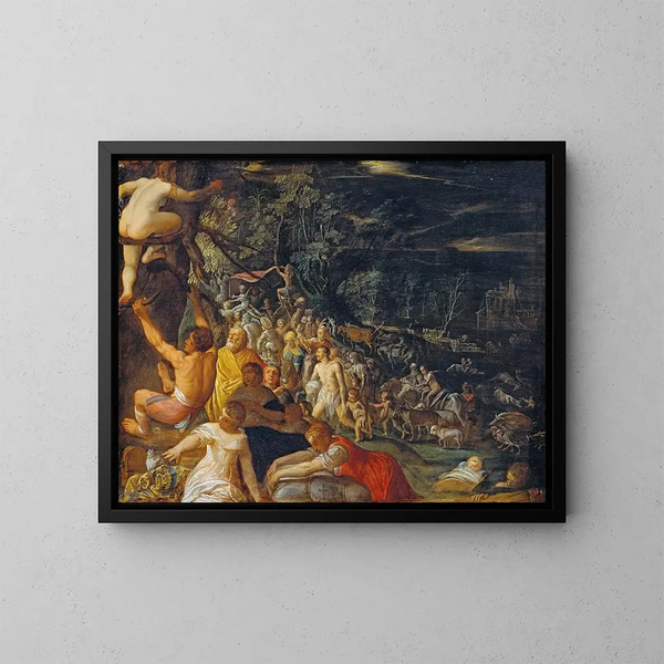 El Diluvio - Adam Elsheimer — cuadro enmarcado en la pared