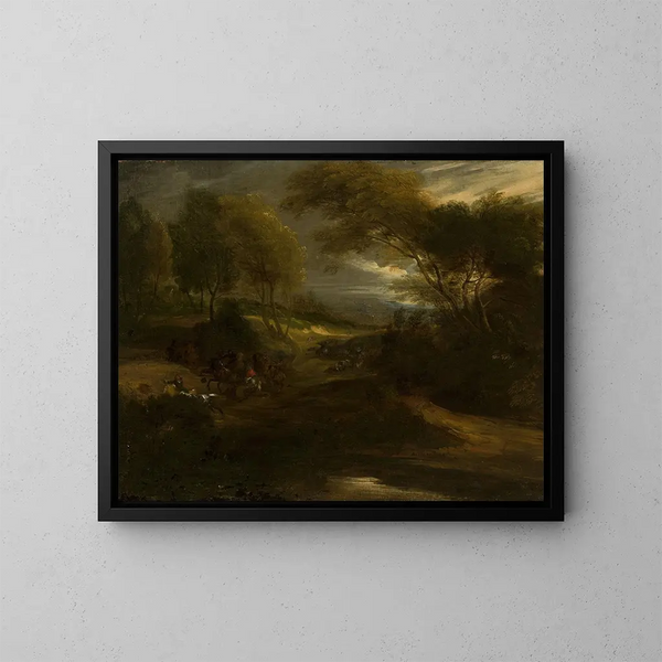 Una escena de batalla - Adam Frans van der Meulen — cuadro enmarcado en la pared