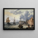 Dutch sailing ship painting - Adam Willaerts — framed artwork on a wall
