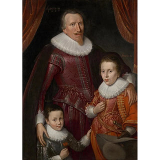 Adam de Colone - George Seton 8th Lord Seton and 3rd Earl of Winton 1584 1650 Royalist With his sons.webp
