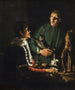 Two Night Sculptors in Rome Double Portrait by François Duquesnoy and Georg Petel - Adam de Coster — artwork view