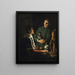 Two Night Sculptors in Rome Double Portrait by François Duquesnoy and Georg Petel - Adam de Coster — framed artwork on a wall