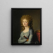 Retrato de la duquesa de Aiguillon - Adélaïde Labille-Guiard — cuadro enmarcado en la pared