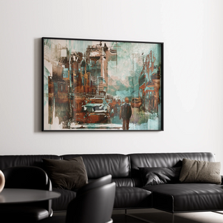 Tableau abstrait - Réminiscence Urbaine
