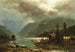 Un lago en una noche de luna llena - Adolf Chwala — vista de la obra