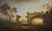 Paisaje con ruinas del acueducto - Adolf Fryderyk Harper — vista de la obra