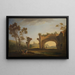 Paisaje con ruinas del acueducto - Adolf Fryderyk Harper — cuadro enmarcado en la pared