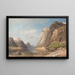 Summer Fjord Painting - Adolf Gustav Schweitzer — framed artwork on a wall