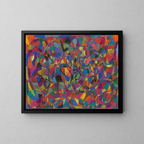 Ritmos circulares dinámicos - Adolf Hölzel — cuadro enmarcado en la pared