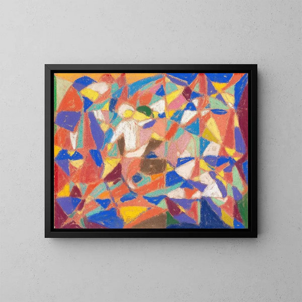 Composición figurativa - Adolf Hölzel — cuadro enmarcado en la pared