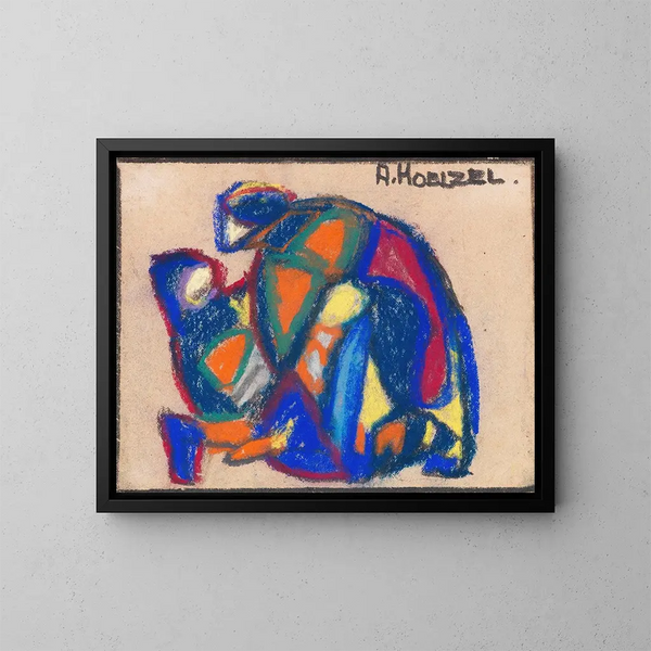 Composición figurativa del hijo pródigo - Adolf Hölzel — cuadro enmarcado en la pared