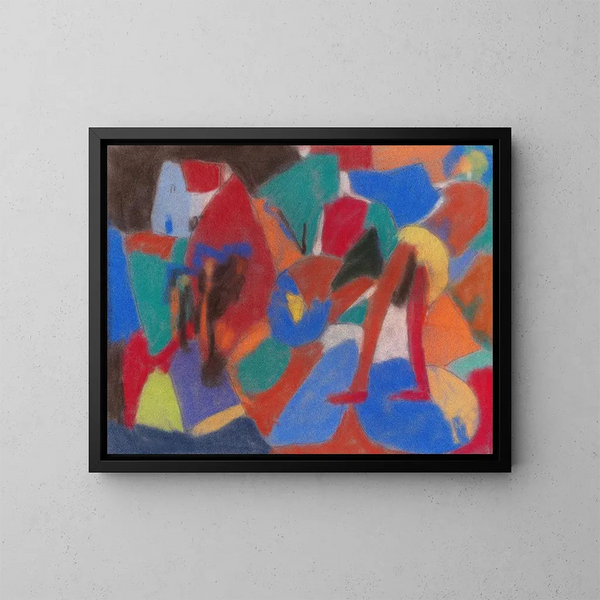 Figura en un paisaje - Adolf Hölzel — cuadro enmarcado en la pared