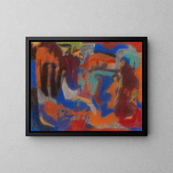 Composición figurativa - Adolf Hölzel — cuadro enmarcado en la pared