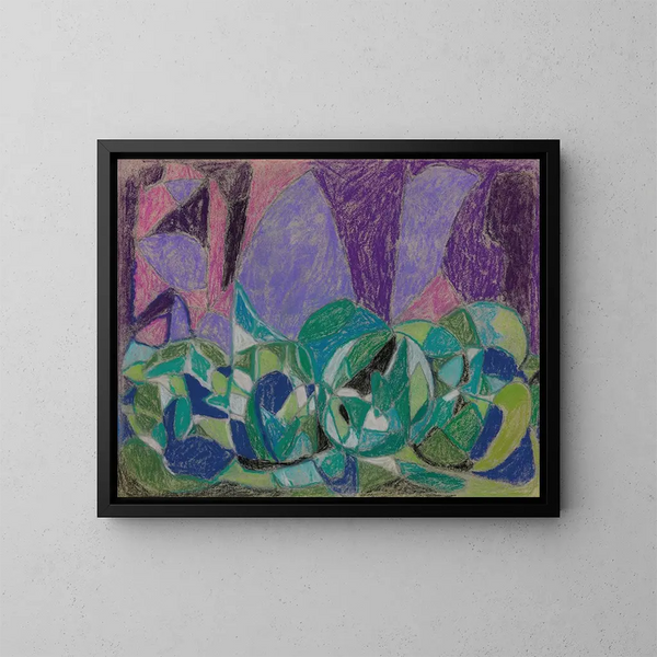 Gran composición - Adolf Hölzel — cuadro enmarcado en la pared