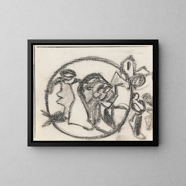 En el círculo - Adolf Hölzel — cuadro enmarcado en la pared