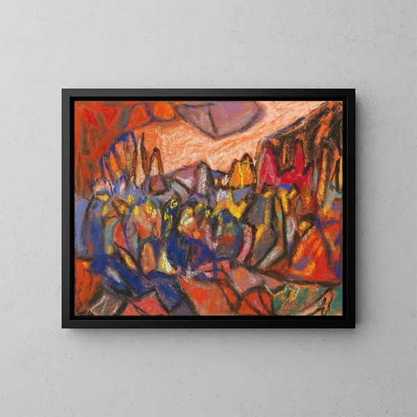 Composición - Adolf Hölzel — cuadro enmarcado en la pared