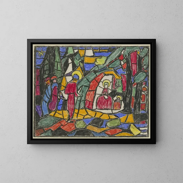 La Natividad - Adolf Hölzel — cuadro enmarcado en la pared