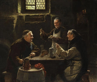Adolf Humborg - Drei Mnche bei der VesperMahlzeit.webp