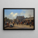 Soldiers bivouaquant dans un village - Adolf Ignatievich Ladurner — framed artwork on a wall