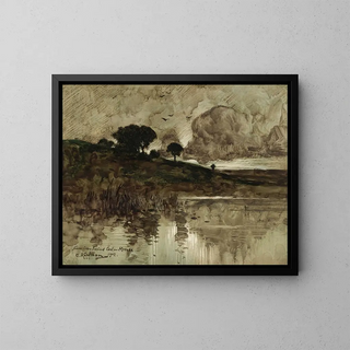 Adolf Kaufmann - Herbstabend am See.webp