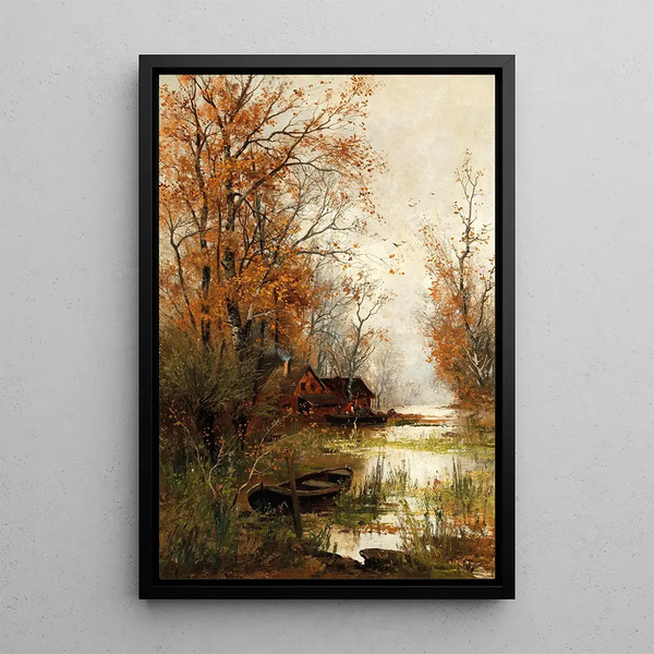 En el bosque de Fontainebleau - Adolf Kaufmann — cuadro enmarcado en la pared
