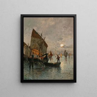 Adolf Kaufmann - In der Lagune Venedigs.webp