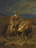 Un explorador árabe a caballo - Adolf Schreyer — vista de la obra