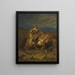 Un explorador árabe a caballo - Adolf Schreyer — cuadro enmarcado en la pared