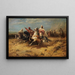 Arab Cavaliers - Adolf Schreyer — framed artwork on a wall